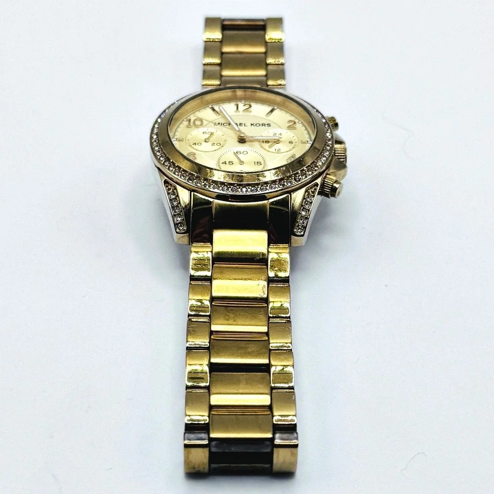 Michael Kors MK5166 Golden Runway Chronograph Crystal Bezel Large Women's‎ Watch